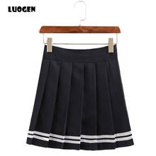 Kawaii Japanese School Girls Elastic Shorts Under Skirt Women Mini Pleated Saias Sailor JK Uniform High Waist Skirts Solid Color 2024 - buy cheap