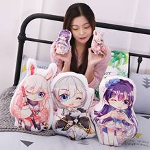 Cojín de doble cara de felpa suave para niños, almohada colgante de doble cara con diseño de Anime Honkai Impact 3, Cosplay Yae Sakura Raiden Mei Theresa Apocalypse 2024 - compra barato