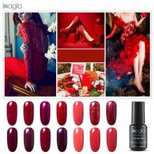 Inagla 1pc Wine Cherry Burgundy Red Color Nail Gel Polish Soak Off UV LED Nails Art Gels Nail Polish Lacquer 8ml Base Needed 2024 - buy cheap