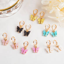 Brincos de borboleta femininos, brincos pendurados em estilo de rua, moda coreana, presente de joias femininas, novo, 2020 2024 - compre barato
