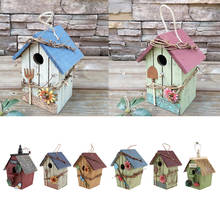 6 Style Wood Bird House Garden Decorative Birds Nest Birdhouse for Small Animals 2024 - buy cheap