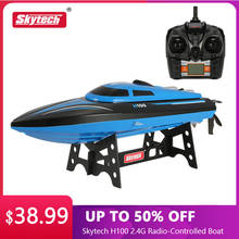 Skytech H100 RC Boat 2.4G Radio-Controlled Boat 180 Degree Flip 20KM/H High Speed Racing Boat Summer Outdoor Toys for Kids 2024 - buy cheap
