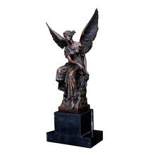 Bronze Winged Athena Statue Greek Myth Wisdom Goddess Sculpture Antique Art Home Office Decoration 2024 - buy cheap