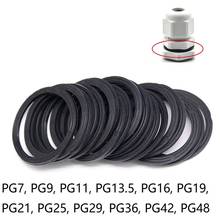 10pcs PG7 ~ PG48 Rubber Gasket Waterproof O Ring Washer Insulated Round Shape Seal for Nylon Plastic Cable Gland Connector Black 2024 - buy cheap