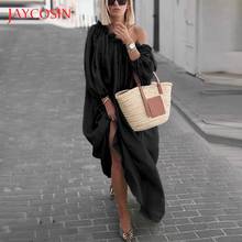 Jaycosin Maxi Dress Women vestidos Plus Size 5XL Daily Casual cold Shoulder Vintage Loose Boho dresses woman vintage long dress 2024 - buy cheap