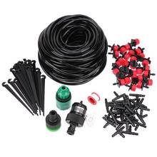 10m 25m diy micro sistema de irrigação por gotejamento auto rega kits mangueira jardim mangueira dripper conector kits rega automática 2024 - compre barato