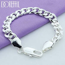DOTEFFIL 925 Sterling Silver 10mm Side Chain Bracelet for Men Women Party Wedding Engagement Jewelry 2024 - buy cheap