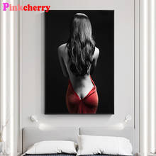 Medio desnudo mujer diamante pintura completa cuadrado taladro Sexy Naked5d diamantes de mosaico diy bordado icono de arte de la pared 2024 - compra barato