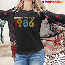 Novelty 80s Retro Clothing Vintage 1986 T shirt womens birthday gift Legends Born in 1986 T-shirt 1986 birth year tee shirts 2024 - buy cheap