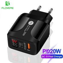 FLOVEME PD 20W QC 3.0 Fast USB Charger For iPhone 12 Quick Charge for Mobile Phone Universal LED Phone Accessory Phone Charger 2024 - buy cheap