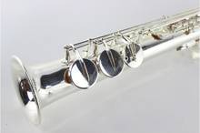 Saxofón de tubo recto Soprano SUZUKI de alta calidad, cuerpo de latón plateado, instrumento Plano B, envío gratis con boquilla 2024 - compra barato