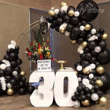 New Black Balloons Flashing Metallic Ballon 5/10/18 Inch Latex Gold Baloon Wedding Birthday Party Decoration Balloon Arch Decor 2024 - buy cheap