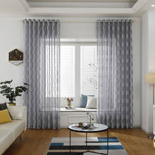 Cortinas de tul para ventana de sala de estar, visillos transparentes para dormitorio, cocina, tratamientos de gasa, 1 Panel 2024 - compra barato