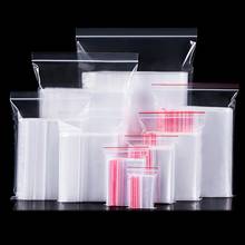 100Pcs Plastic Clear Food Storage Packing Small Jewelry Reclosable Ziplock Bags 2024 - buy cheap