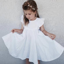 Girls Cotton Fly Sleeve Lace Casual Princess Dress Kids Dresses for Girls Baby Clothes Girl Dress for 1-7Y Baby Summer & Spring 2024 - buy cheap