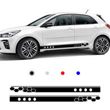 Pegatina lateral para coche Kia Rio, calcomanía deportiva de carreras, estilo de coche, 1 par (L + R) 2024 - compra barato