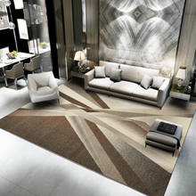 Alfombra nórdica moderna y concisa para sala de estar, alfombra geométrica de lujo para dormitorio, Decoración de mesa de café, alfombra grande para cabecera 2024 - compra barato
