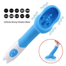 10 Speed Oral Vibrator for Women Clitoral Vagina Nipple Stimulator Massager Powerful Tongue Vibrating Sex Toys For Women 2024 - buy cheap