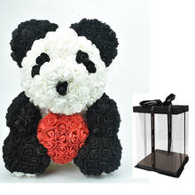 Hot  China panda teddy bear rose bear artificial flowers teddy bear flower For Women Valentine's Day Wedding Bithday Gift 2024 - buy cheap