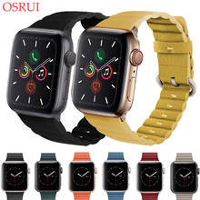 Кожаный ремешок для часов Apple watch 5 4 44 мм 40 мм Iwatch correa 3 2 1 42 мм 38 мм, ремешок для часов, наручные Аксессуары для iwatch 2024 - купить недорого