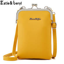 New Colorful Small Cellphone Bag Female Fashion Daily Use Shoulder Bags Women Leather Mini Crossbody Messenger Bag Ladies Purse 2024 - buy cheap