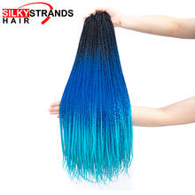 19 Color Ombre Box Crochet Hair Braids 24 Inch Zizi Synthetic Hair Extension For Braids Kanekalon Braiding Hair Pre Stretched 2024 - compre barato