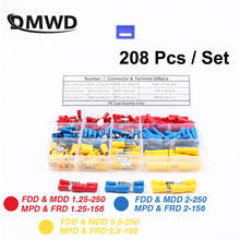 208Pcs/Set MDD FDD MPD FRD Female/Male Insulated Electrical Crimp Terminal Connectors Cable Wire Connector Wire Connector Sets 2024 - buy cheap