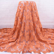 Zhenguiru-tela de cordón de guipur para mujer, tejido africano de alta calidad, malla nigeriana para vestido de boda y fiesta, A2019 2024 - compra barato