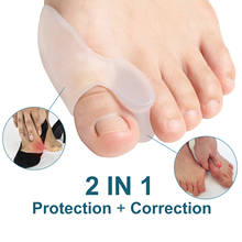 6pcs Hallux Valgus Silicone Gel Big Toe Separator Spreader Overlapping Foot Pain Relief Corrector Thumb Cushion Concealer D3502 2024 - buy cheap