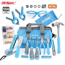 Hi-Spec 134pc Hand Tool Set Household Repair Tool Kit Home DIY Tool Bag For Home Repair 2024 - buy cheap