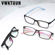 Vwktuun tr90 quadro óculos quadros miopia óptica óculos de lente clara estudantes falsos óculos quadros super leve quadro 2024 - compre barato