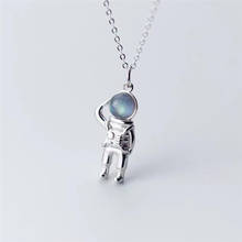Sole Memory Fresh Astronaut Creativity Dream Space Silver Color Clavicle Chain Female Necklace SNE551 2024 - buy cheap