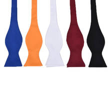 Mens Silk Satin Plain Solid Black Bow Tie Formal Wedding Bowtie Necktie Ties Gentle Italian Satin Solid Color Fashion Bow Ties 2024 - buy cheap