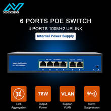 Interruptor PoE de 4 puertos para cámara ip, con 2 puertos, 100M, 1 puerto, SFP, Ethernet, 52V 2024 - compra barato