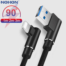 90 Degree USB Fast Charge Cable For iPhone X Xs Max XR 8 7 6 6S Plus 5 5S SE iPad L Type Charger Origin Accessory Cord Wire 2 3m 2024 - buy cheap