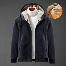 Зимняя мужская куртка плюс Вельветовая утепленная кашемировая куртка с капюшоном мужская брендовая Качественная мужская куртка модная куртка большого размера 8XL 2024 - купить недорого