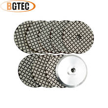 BGTEC 8pcs 100mm #30 to #Buff Dry Diamond flexible Polishing Pad 4'' Granite Marble grinding disc with M14 Aluminum base Backer 2024 - buy cheap
