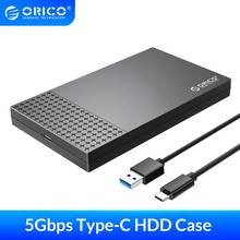 ORICO Type-C USB3.1 SATA к USB жесткий диск Корпус для SSD HDD поддержка UASP 5 Гбит/с HD внешний жесткий диск чехол 2024 - купить недорого
