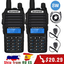 Baofeng-walkie-talkie potente de 8W, Radio bidireccional, PTT, UV-82, transceptor hf, UV82, 10KM, 2 uds. 2024 - compra barato