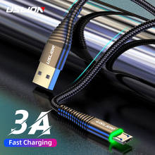 USLION 3A Micro USB Cable 0.5m/1m/2m Data Sync Fast Charging Wire For Samsung Huawei Xiaomi Note Tablet Android USB Phone Cables 2024 - купить недорого