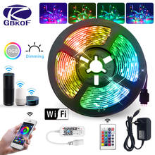 5m 10m 15m WiFi LED Strip Light RGB Waterproof SMD 2835 RGBLED Light Strip Tape Diode Work with Alexa DC12V Christmas Decoration 2024 - buy cheap