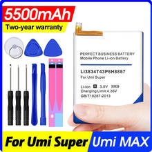 5500mAh Li3834T43P6H8867 Li-ion Replacement Battery for UMI SUPER Smartphone 2024 - buy cheap