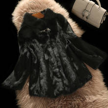 Норковая шуба из натурального меха, Женская Роскошная Шуба с натуральным мехом, зимняя куртка 2020, женская короткая Корейская верхняя одежда MY3679 2024 - купить недорого