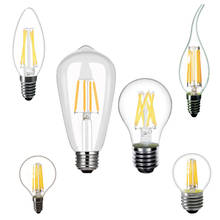 Светодиодные лампы накаливания C35 E14 E27 ST64, 220 В, 2 Вт, 4 Вт, 6 Вт, 8 Вт 2024 - купить недорого