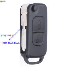 KEYECU-carcasa de repuesto para mando a distancia, carcasa plegable, 1 botón, para mercedes-benz C E S HU39 2024 - compra barato