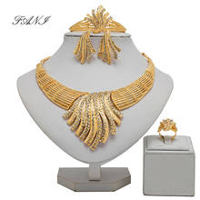 Fani Dubai-Conjuntos de joyería de lujo de color dorado, conjunto de joyería para mujer nigeriana de marca de novia, cuentas de conjuntos de joyas africanas de moda, diseño 2024 - compra barato