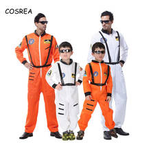 Fantasia adulto de astronauta para dia das bruxas, traje para meninos, fantasia de astronauta, traje cosplay, uniforme de piloto, astronauta, traje espacial 2024 - compre barato