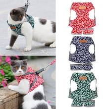 Cat Vest Harness Leash Set Kitten Puppy Adjustable Harness Harness Leads Breathable Soft Pet Jacket Clothes for Small Dogs 2024 - buy cheap