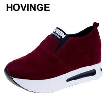 HOVINGEAutumn Women Creepers Height Increase Shoes Women Casual Slip On Moccasins Platform Woman Elastic Band FootwearE067 2024 - buy cheap