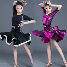 Girls Professional Latin dancing dress Kids Ballroom Salsa Dance wear clothing Children's Competitions latin Stage wear costumes 2024 - buy cheap